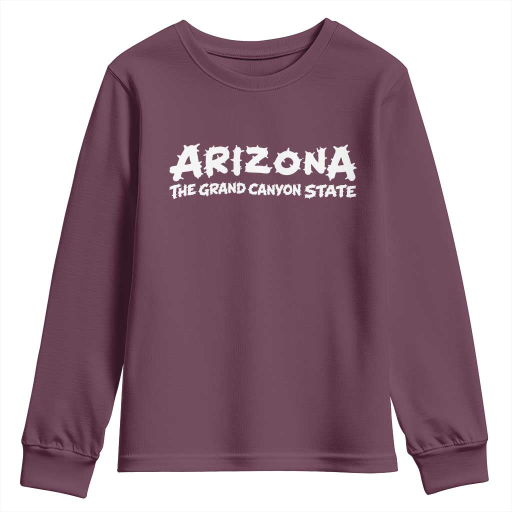 Southwest Soul Arizonan Heritage Youth Sweatshirt The Grand Canyon State Souvenir TS12 Maroon Print Your Wear