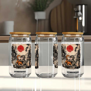 Vintage Japanese Ukiyoe Punch Baby Monkey Glass Can Kawaii Animal Gift TS12 Print Your Wear