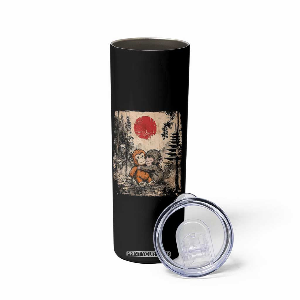 Vintage Japanese Ukiyoe Punch Baby Monkey Skinny Tumbler Kawaii Animal Gift TS12 Print Your Wear