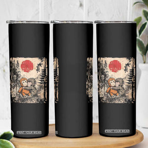 Vintage Japanese Ukiyoe Punch Baby Monkey Skinny Tumbler Kawaii Animal Gift TS12 Print Your Wear
