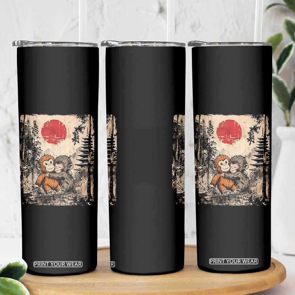 Vintage Japanese Ukiyoe Punch Baby Monkey Skinny Tumbler Kawaii Animal Gift TS12 Print Your Wear