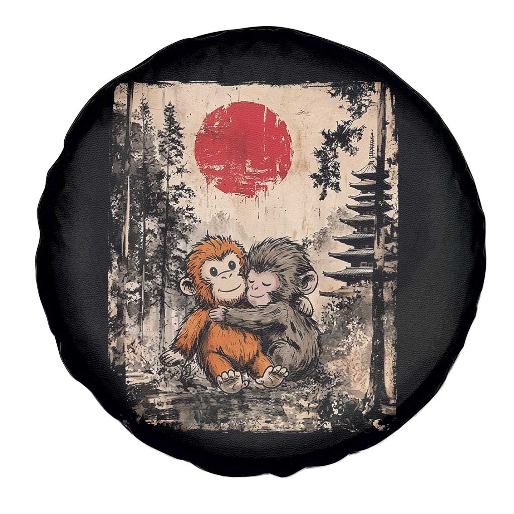 Vintage Japanese Ukiyoe Punch Baby Monkey Spare Tire Cover Kawaii Animal Gift TS12 Print Your Wear