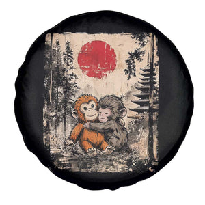 Vintage Japanese Ukiyoe Punch Baby Monkey Spare Tire Cover Kawaii Animal Gift TS12 Print Your Wear
