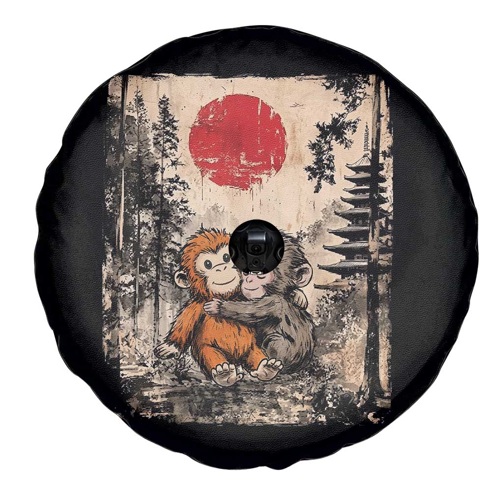 Vintage Japanese Ukiyoe Punch Baby Monkey Spare Tire Cover Kawaii Animal Gift TS12 Print Your Wear