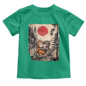 Vintage Japanese Ukiyoe Punch Baby Monkey Toddler T Shirt Kawaii Animal Gift TS12 Irish Green Print Your Wear