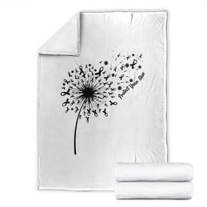 Protect Your Skin Throw Blanket Melanoma Awareness Dandelion Gift TS12 White Print Your Wear