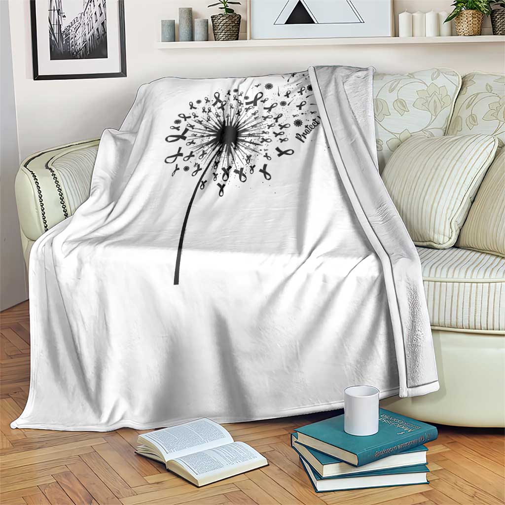 Protect Your Skin Throw Blanket Melanoma Awareness Dandelion Gift TS12 Print Your Wear