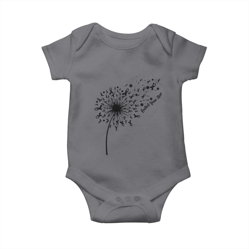 Protect Your Skin Baby Onesie Melanoma Awareness Dandelion Gift TS12 Charcoal Print Your Wear