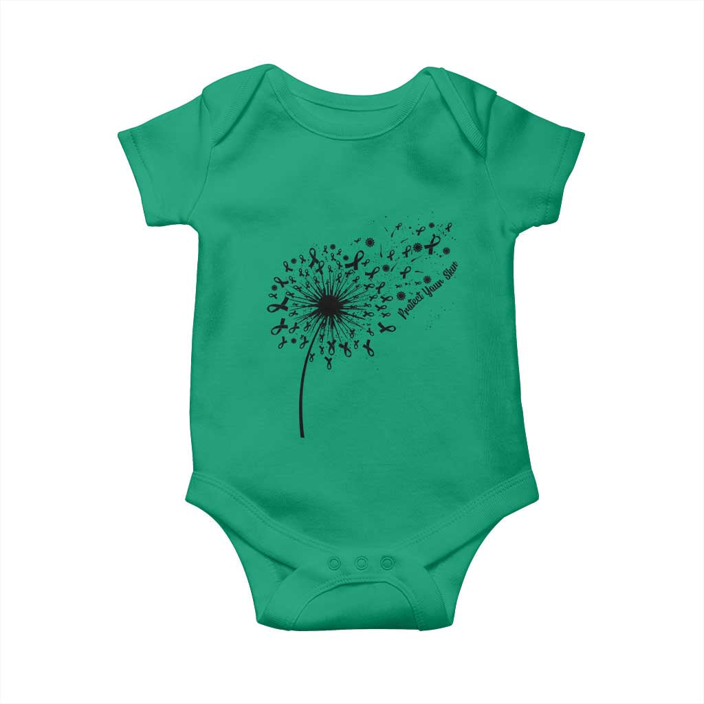 Protect Your Skin Baby Onesie Melanoma Awareness Dandelion Gift TS12 Irish Green Print Your Wear