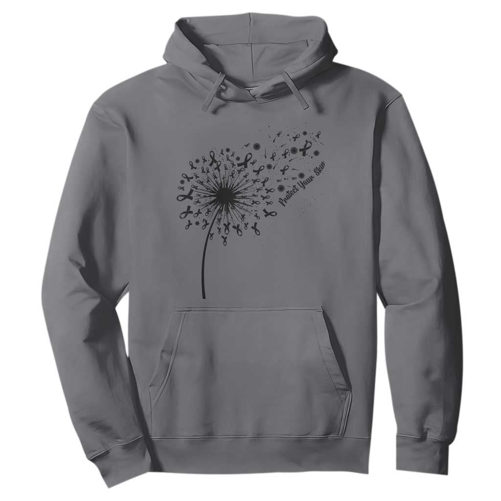 Protect Your Skin Hoodie Melanoma Awareness Dandelion Gift TS12 Charcoal Print Your Wear