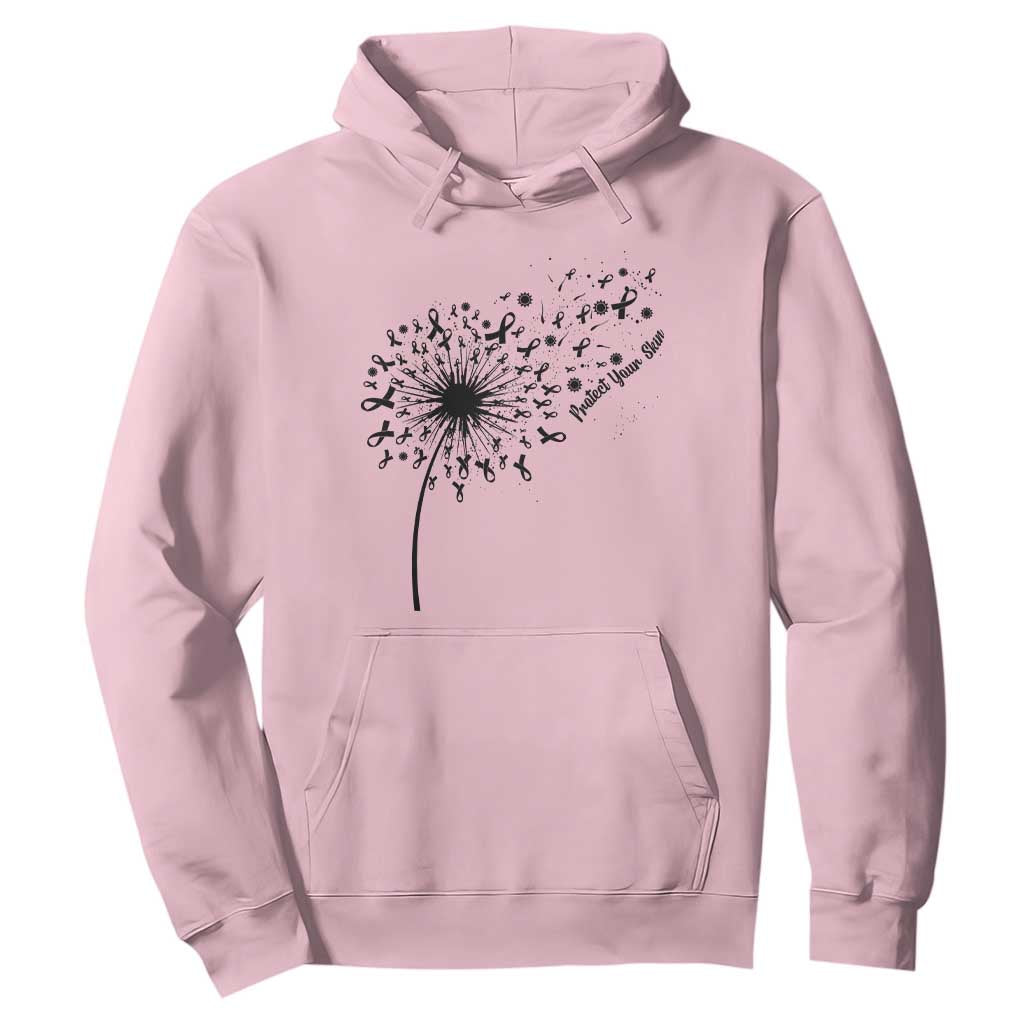 Protect Your Skin Hoodie Melanoma Awareness Dandelion Gift TS12 Light Pink Print Your Wear