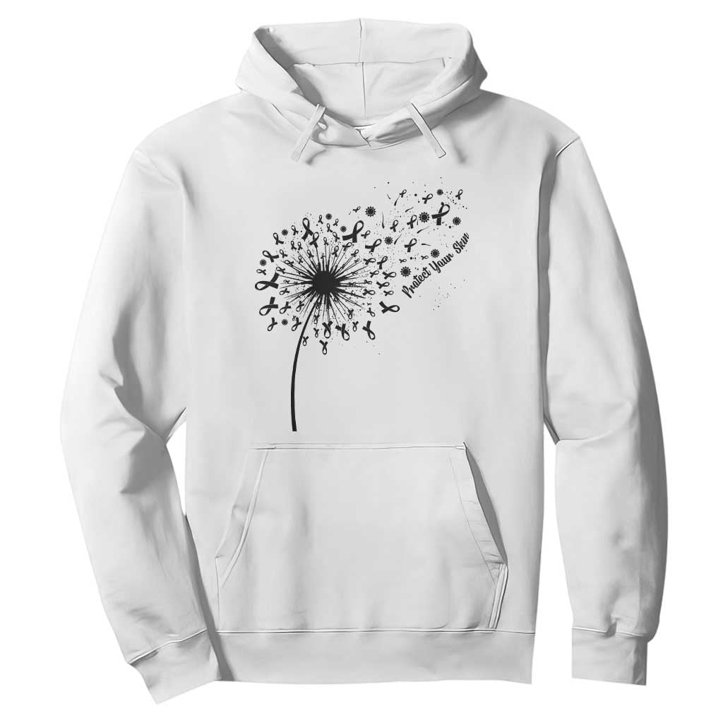 Protect Your Skin Hoodie Melanoma Awareness Dandelion Gift TS12 White Print Your Wear