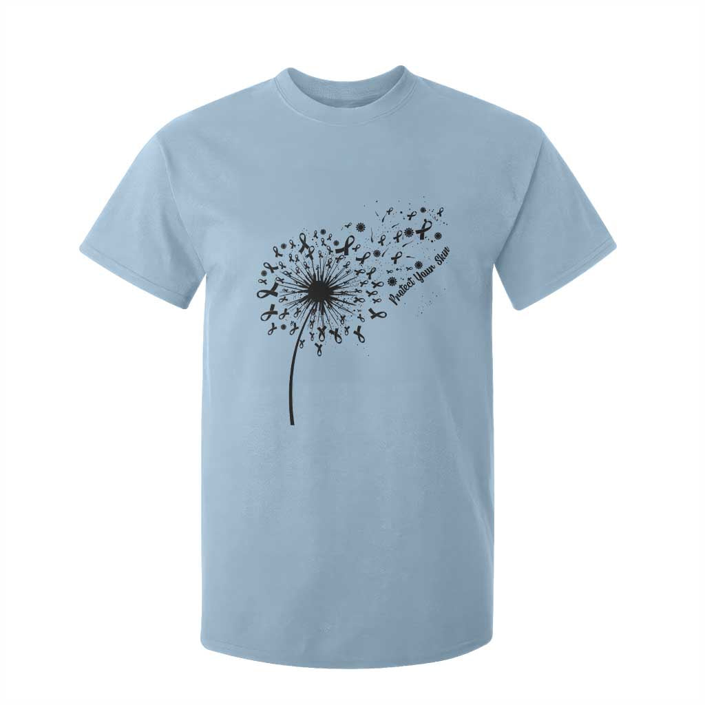 Protect Your Skin T Shirt For Kid Melanoma Awareness Dandelion Gift TS12 Light Blue Print Your Wear