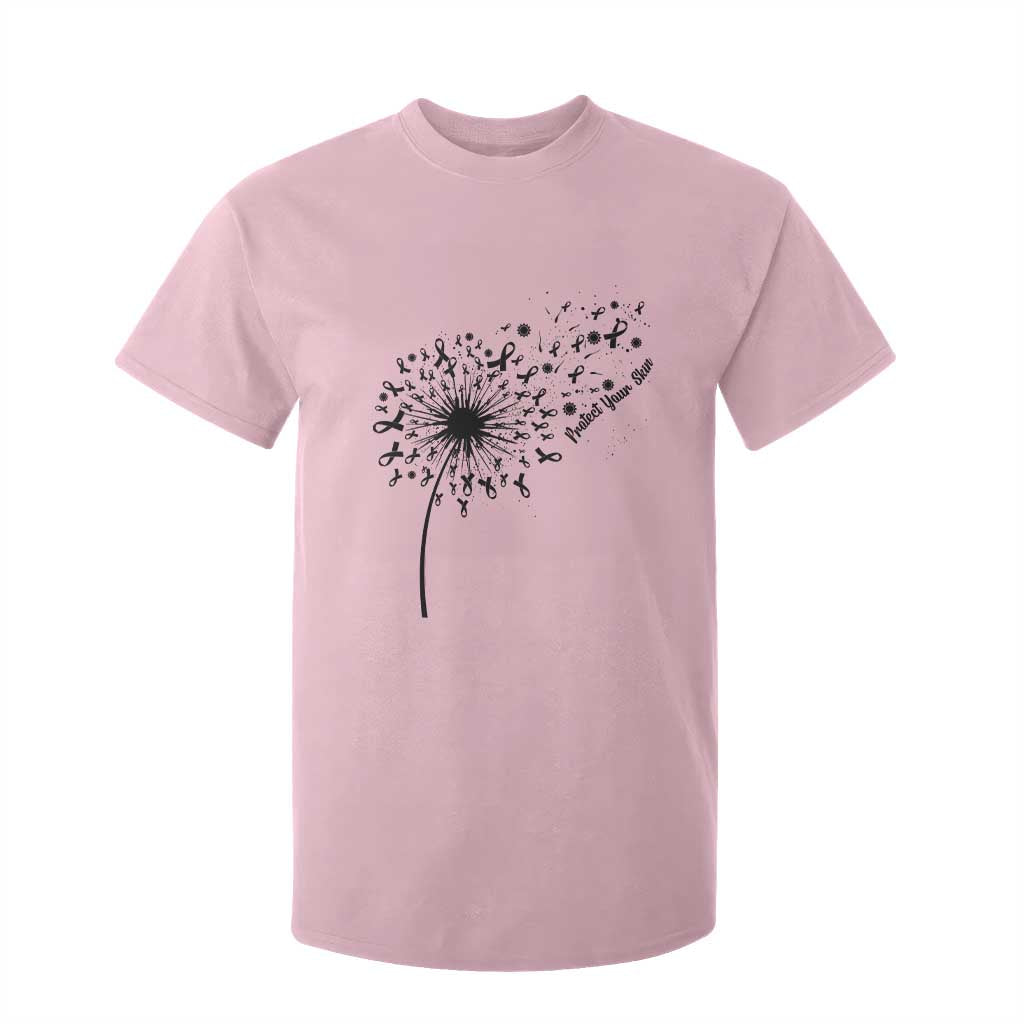 Protect Your Skin T Shirt For Kid Melanoma Awareness Dandelion Gift TS12 Light Pink Print Your Wear