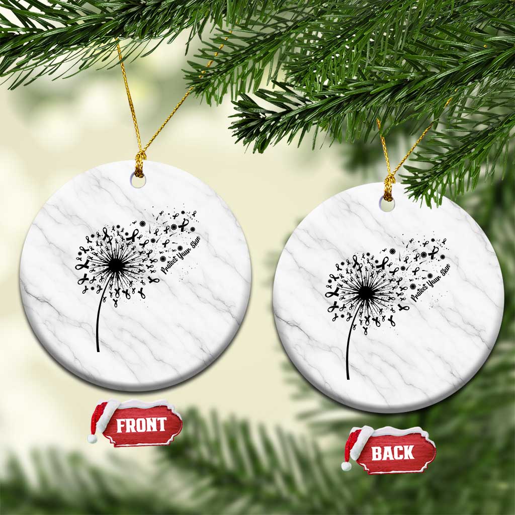 Protect Your Skin Ceramic Ornament Melanoma Awareness Dandelion Gift TS12 1pc White Marble Print Your Wear