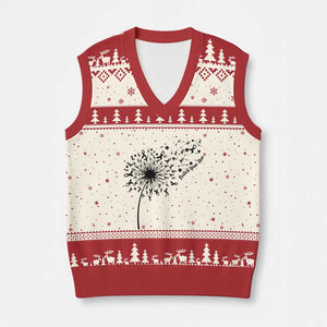 Protect Your Skin V-Neck Knit Sweater Vest Melanoma Awareness Dandelion Gift TS12 Beige Red Print Your Wear