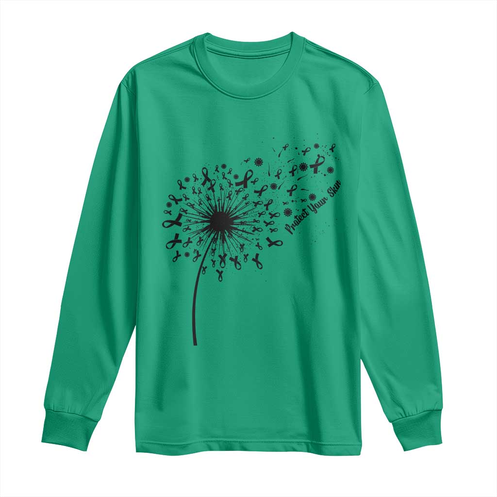 Protect Your Skin Long Sleeve Shirt Melanoma Awareness Dandelion Gift TS12 Irish Green Print Your Wear