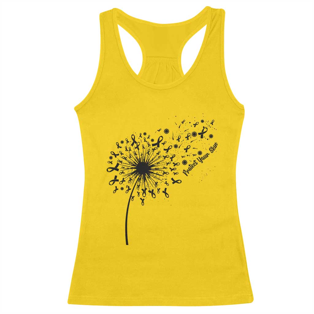 Protect Your Skin Racerback Tank Top Melanoma Awareness Dandelion Gift TS12 Daisy Print Your Wear