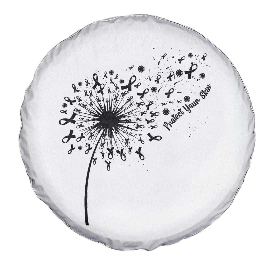 Protect Your Skin Spare Tire Cover Melanoma Awareness Dandelion Gift TS12 Print Your Wear