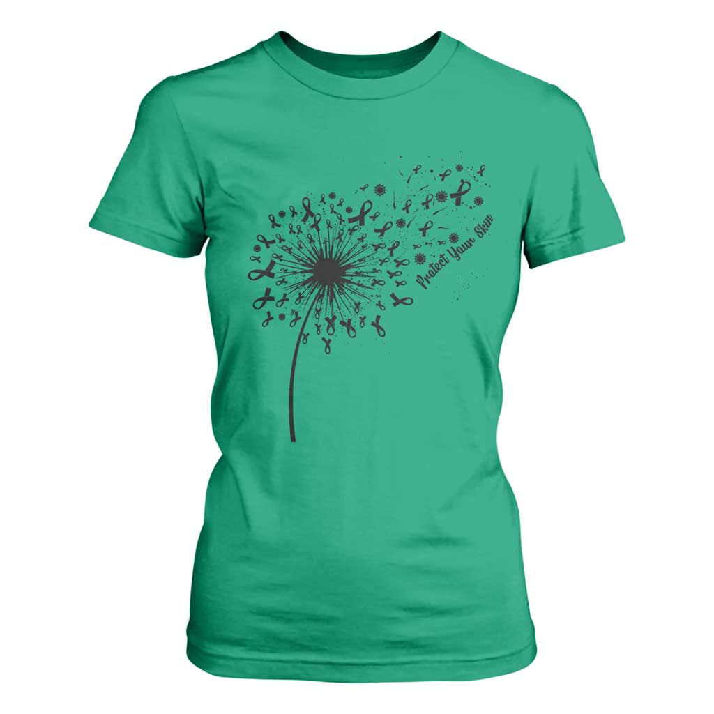 Protect Your Skin T Shirt For Women Melanoma Awareness Dandelion Gift TS12 Irish Green Print Your Wear