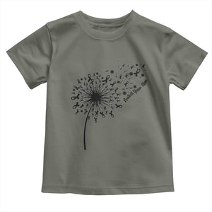 Protect Your Skin Toddler T Shirt Melanoma Awareness Dandelion Gift TS12 Military Green Print Your Wear