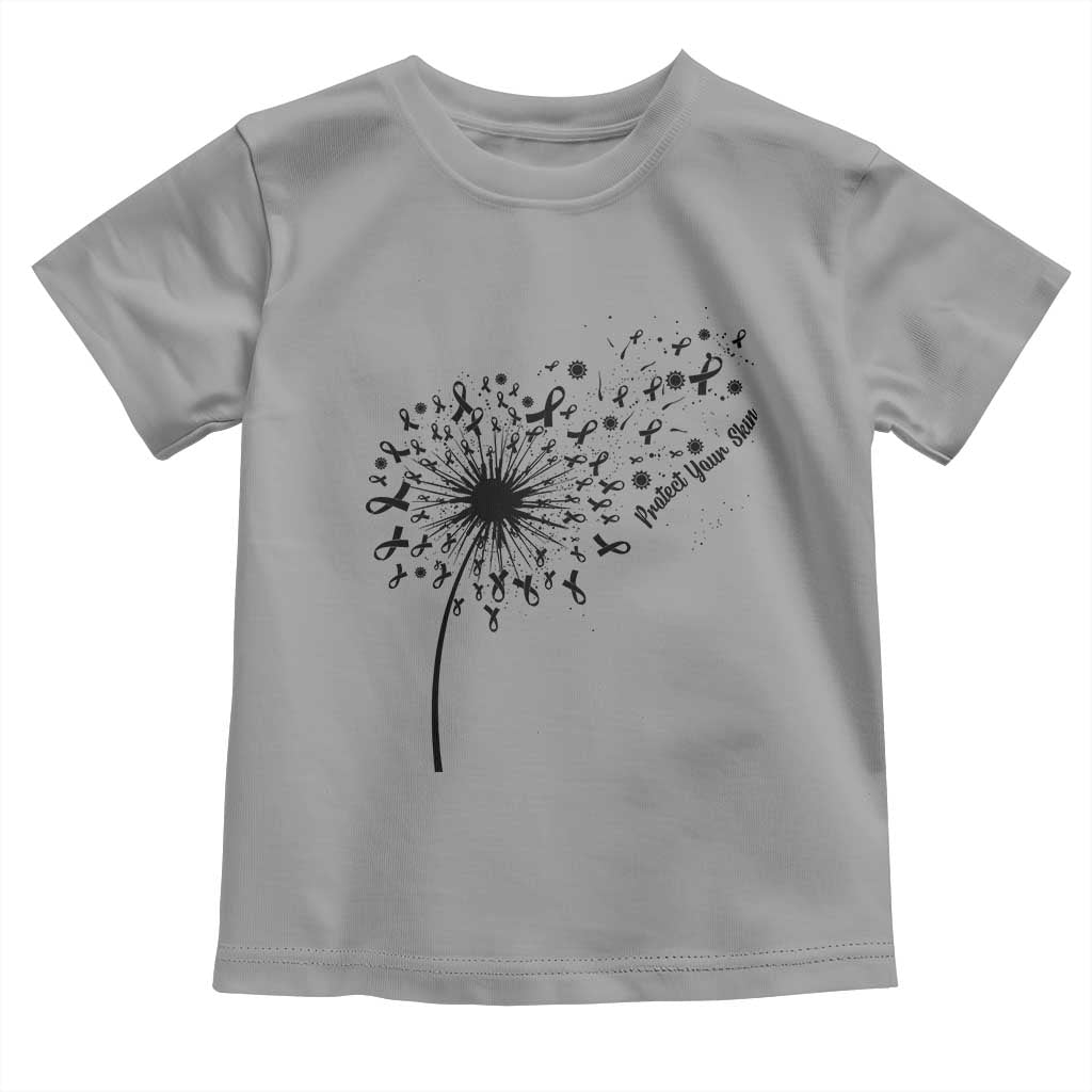 Protect Your Skin Toddler T Shirt Melanoma Awareness Dandelion Gift TS12 Sport Gray Print Your Wear