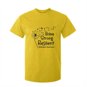 Brave Strong Resilient T Shirt For Kid Melanoma Warrior Dandelion Gift TS12 Daisy Print Your Wear