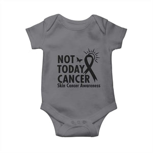 Melanoma Awareness Skin Cancer Warrior Baby Onesie Not Today Cancer TS12 Charcoal Print Your Wear