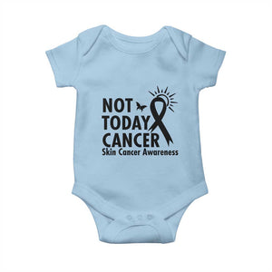 Melanoma Awareness Skin Cancer Warrior Baby Onesie Not Today Cancer TS12 Light Blue Print Your Wear