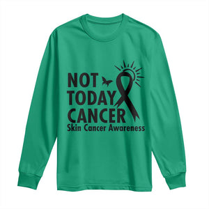 Melanoma Awareness Skin Cancer Warrior Long Sleeve Shirt Not Today Cancer TS12 Irish Green Print Your Wear
