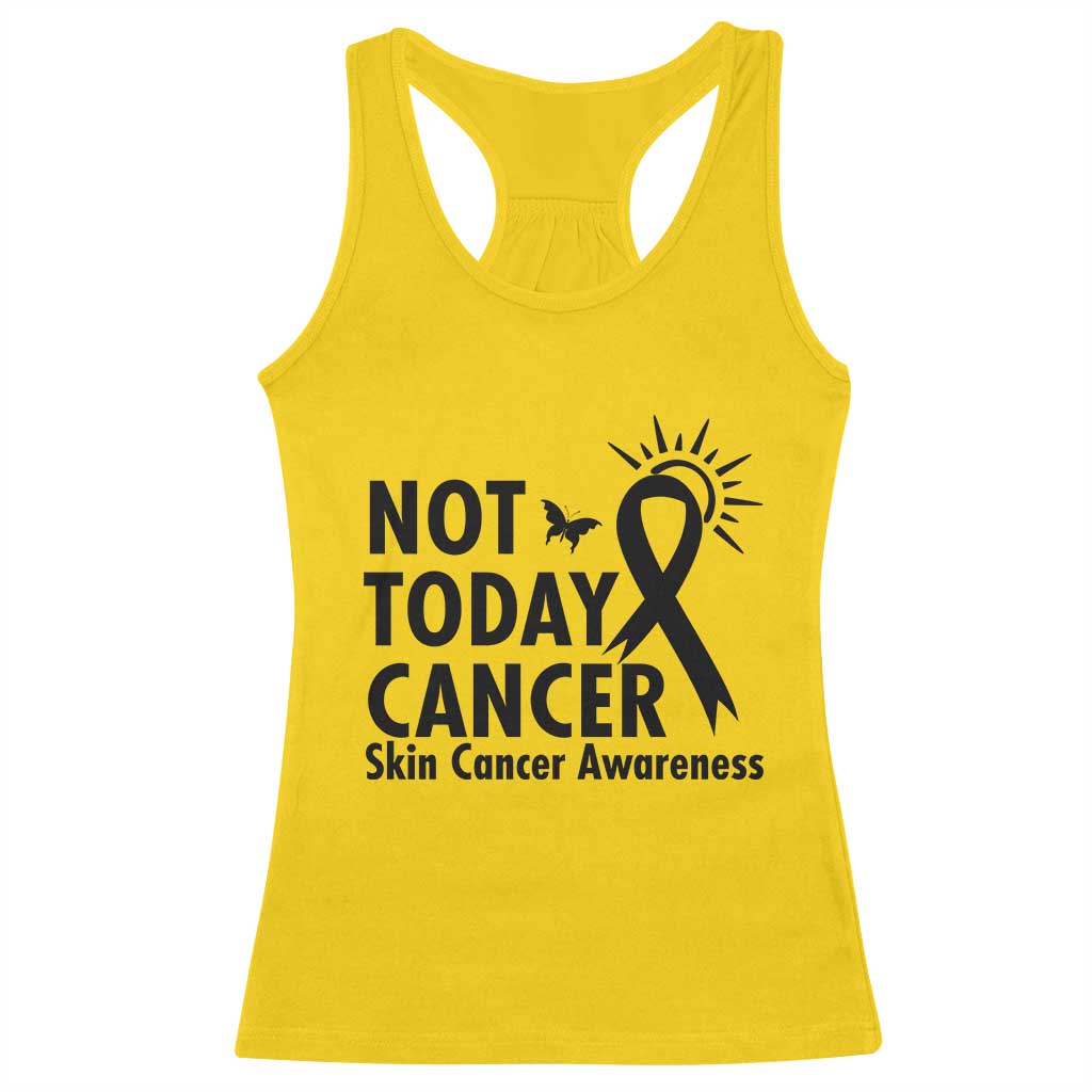 Melanoma Awareness Skin Cancer Warrior Racerback Tank Top Not Today Cancer TS12 Daisy Print Your Wear