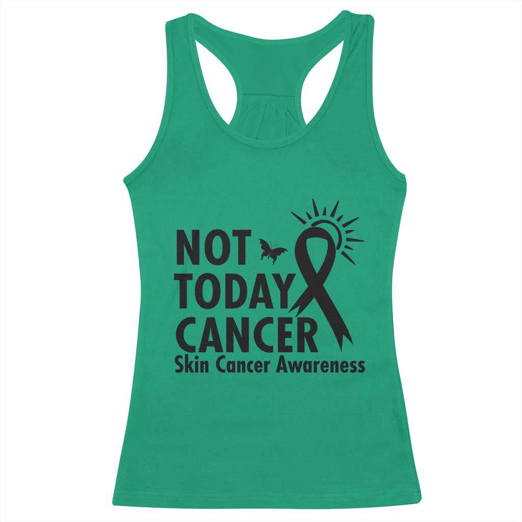 Melanoma Awareness Skin Cancer Warrior Racerback Tank Top Not Today Cancer TS12 Irish Green Print Your Wear