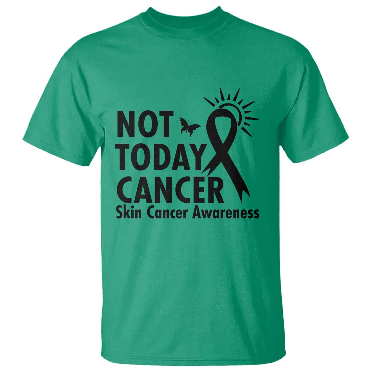 Melanoma Awareness Skin Cancer Warrior T Shirt Not Today Cancer TS12 Irish Green Print Your Wear