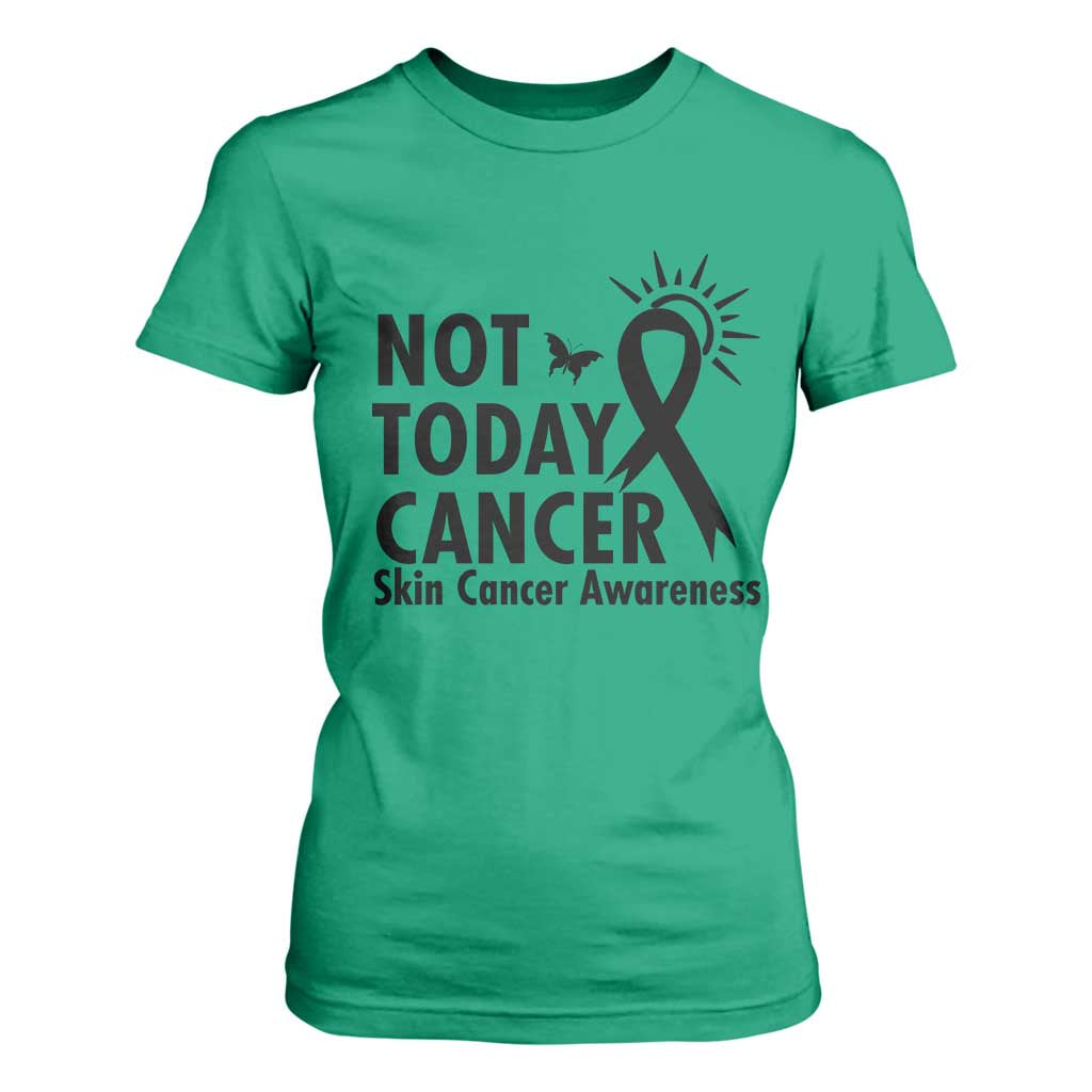 Melanoma Awareness Skin Cancer Warrior T Shirt For Women Not Today Cancer TS12 Irish Green Print Your Wear