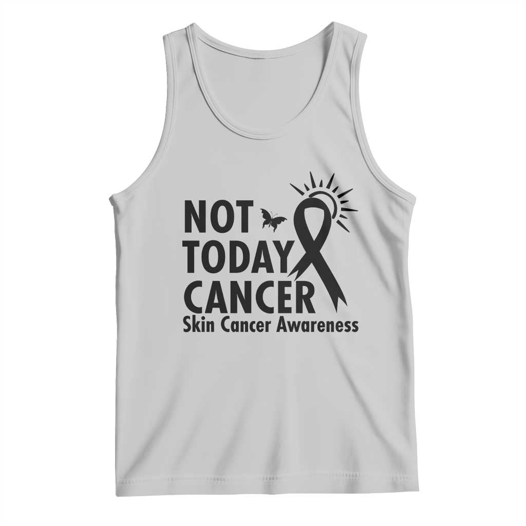 Melanoma Awareness Skin Cancer Warrior Tank Top Not Today Cancer TS12 Ash Print Your Wear