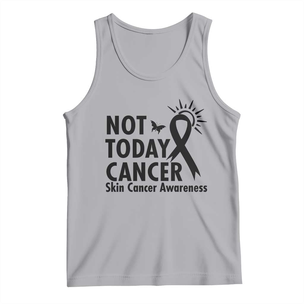 Melanoma Awareness Skin Cancer Warrior Tank Top Not Today Cancer TS12 Athletic Heather Print Your Wear