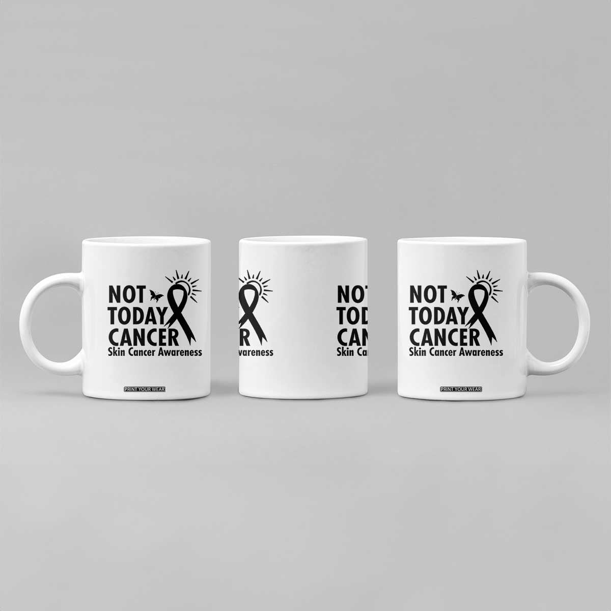 Melanoma Awareness Skin Cancer Warrior Coffee Mug Not Today Cancer TS12 Print Your Wear