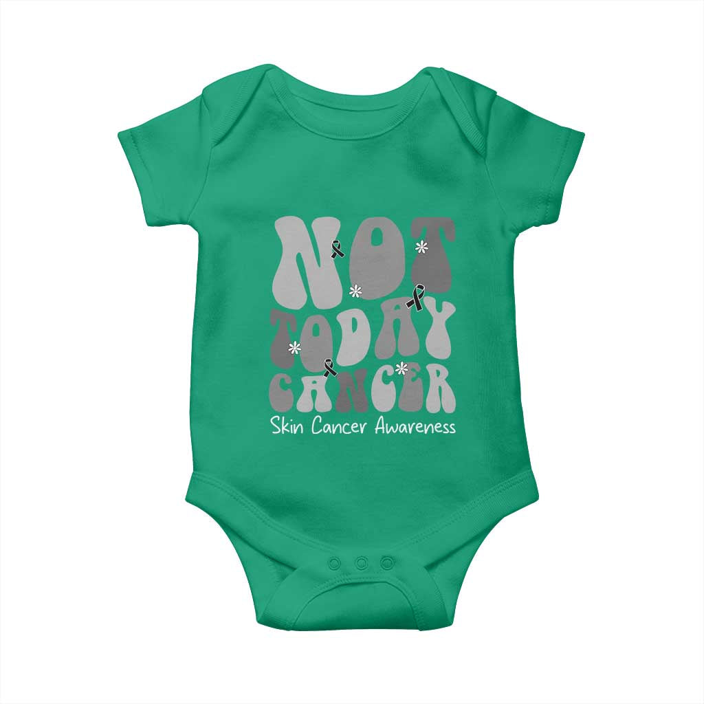 Not Today Melanoma Warrior Skeleton Cancer Fighter Baby Onesie TS12 Irish Green Print Your Wear