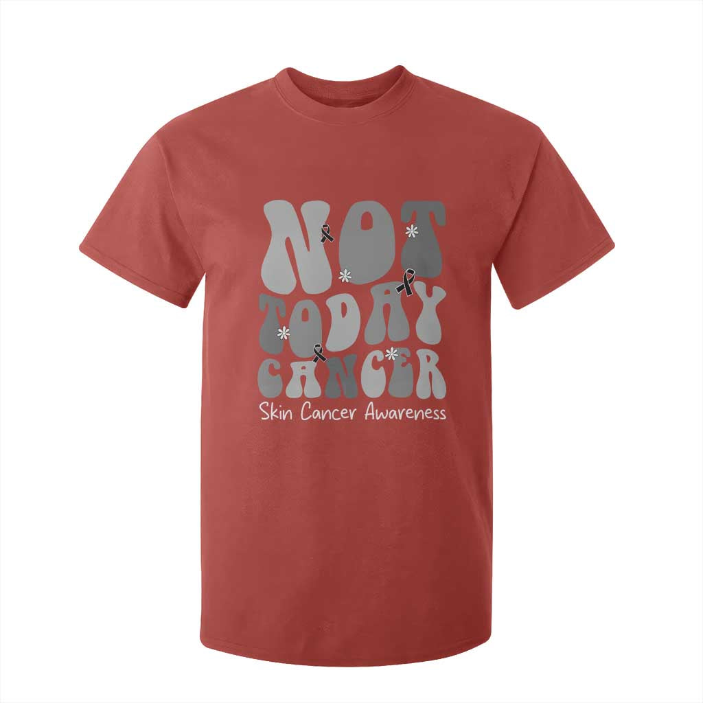 Not Today Melanoma Warrior Skeleton Cancer Fighter T Shirt For Kid TS12 Red Print Your Wear