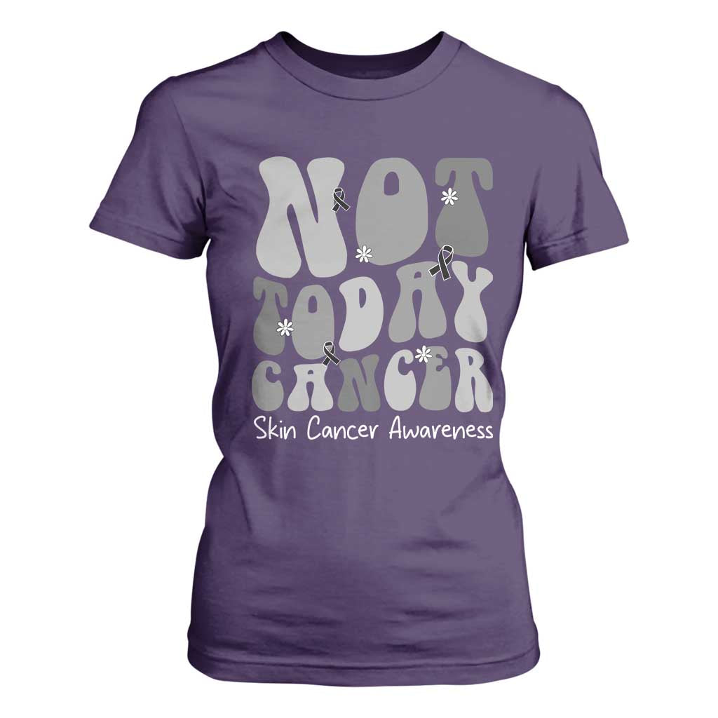 Not Today Melanoma Warrior Skeleton Cancer Fighter T Shirt For Women TS12 Purple Print Your Wear