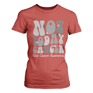 Not Today Melanoma Warrior Skeleton Cancer Fighter T Shirt For Women TS12 Red Print Your Wear