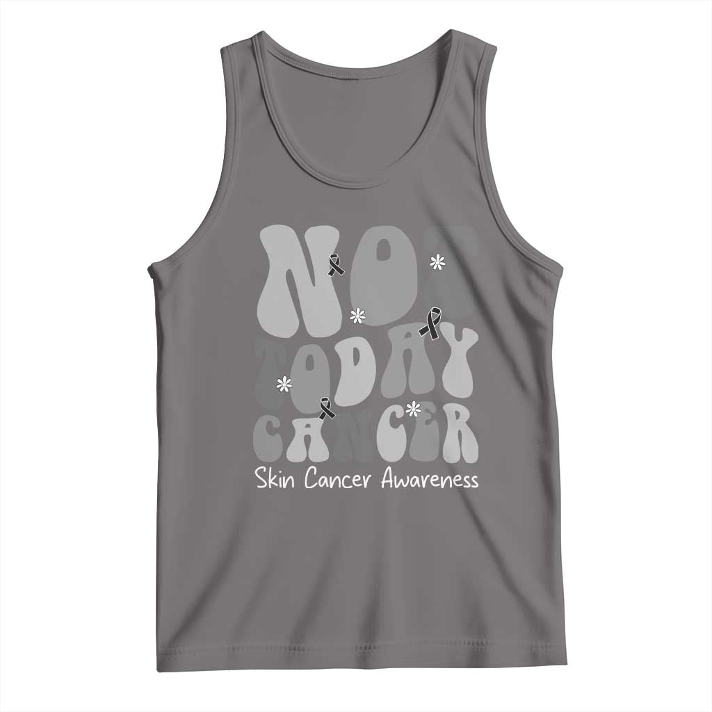Not Today Melanoma Warrior Skeleton Cancer Fighter Tank Top TS12 Deep Heather Print Your Wear