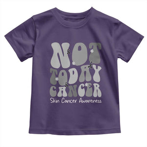 Not Today Melanoma Warrior Skeleton Cancer Fighter Toddler T Shirt TS12 Purple Print Your Wear