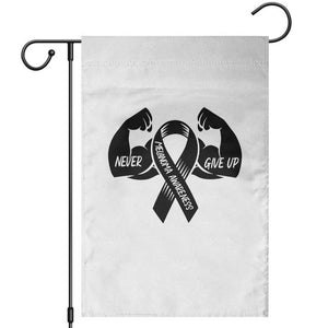 Melanoma Awareness Warrior Garden Flag Never Give Up TS12 White Print Your Wear