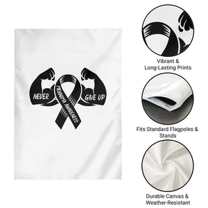 Melanoma Awareness Warrior Garden Flag Never Give Up TS12 Print Your Wear