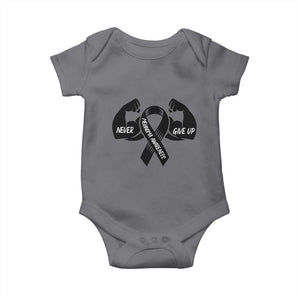 Melanoma Awareness Warrior Baby Onesie Never Give Up TS12 Charcoal Print Your Wear