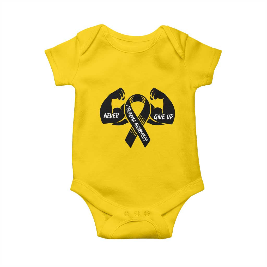 Melanoma Awareness Warrior Baby Onesie Never Give Up TS12 Daisy Print Your Wear