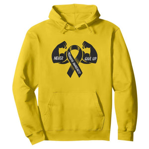 Melanoma Awareness Warrior Hoodie Never Give Up TS12 Daisy Print Your Wear