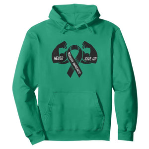 Melanoma Awareness Warrior Hoodie Never Give Up TS12 Irish Green Print Your Wear