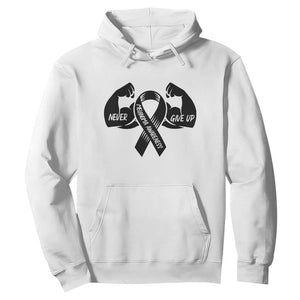 Melanoma Awareness Warrior Hoodie Never Give Up TS12 White Print Your Wear